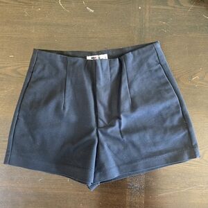 TEMT Black High Waist Tailored Shorts
